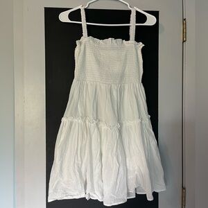 White tiered minidress